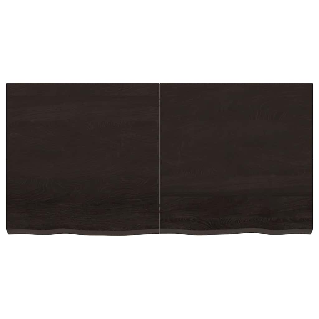 vidaXL Bathroom Countertop Dark Brown 120x60x(2-6) cm Treated Solid Wood