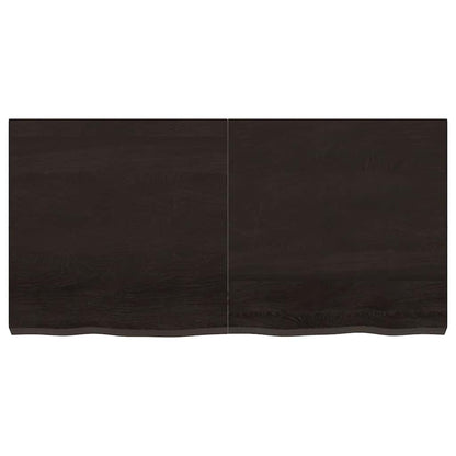 vidaXL Bathroom Countertop Dark Brown 120x60x(2-6) cm Treated Solid Wood