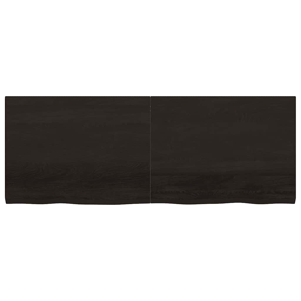 vidaXL Bathroom Countertop Dark Brown 160x60x(2-4) cm Treated Solid Wood