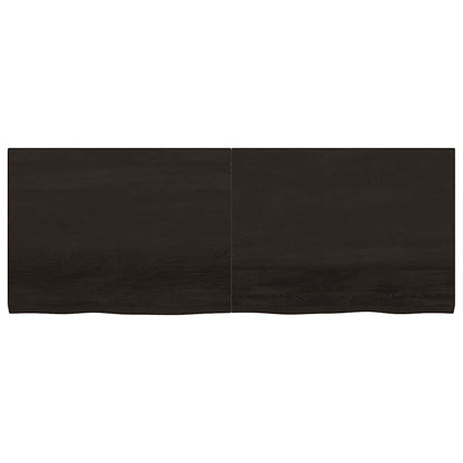 vidaXL Bathroom Countertop Dark Brown 160x60x(2-4) cm Treated Solid Wood