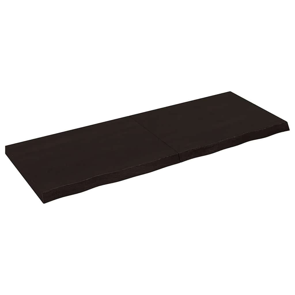 vidaXL Bathroom Countertop Dark Brown 160x60x(2-6) cm Treated Solid Wood