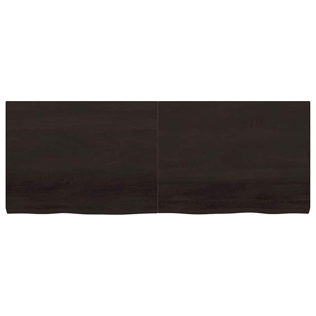 vidaXL Bathroom Countertop Dark Brown 160x60x(2-6) cm Treated Solid Wood