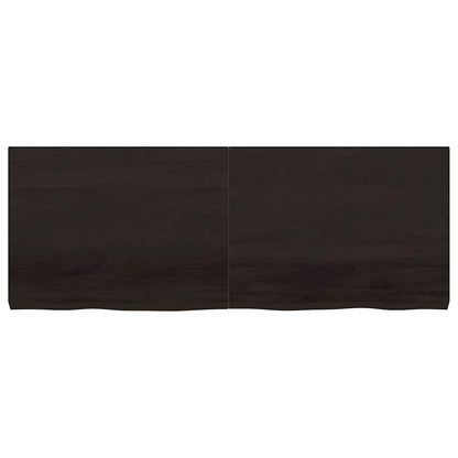 vidaXL Bathroom Countertop Dark Brown 160x60x(2-6) cm Treated Solid Wood