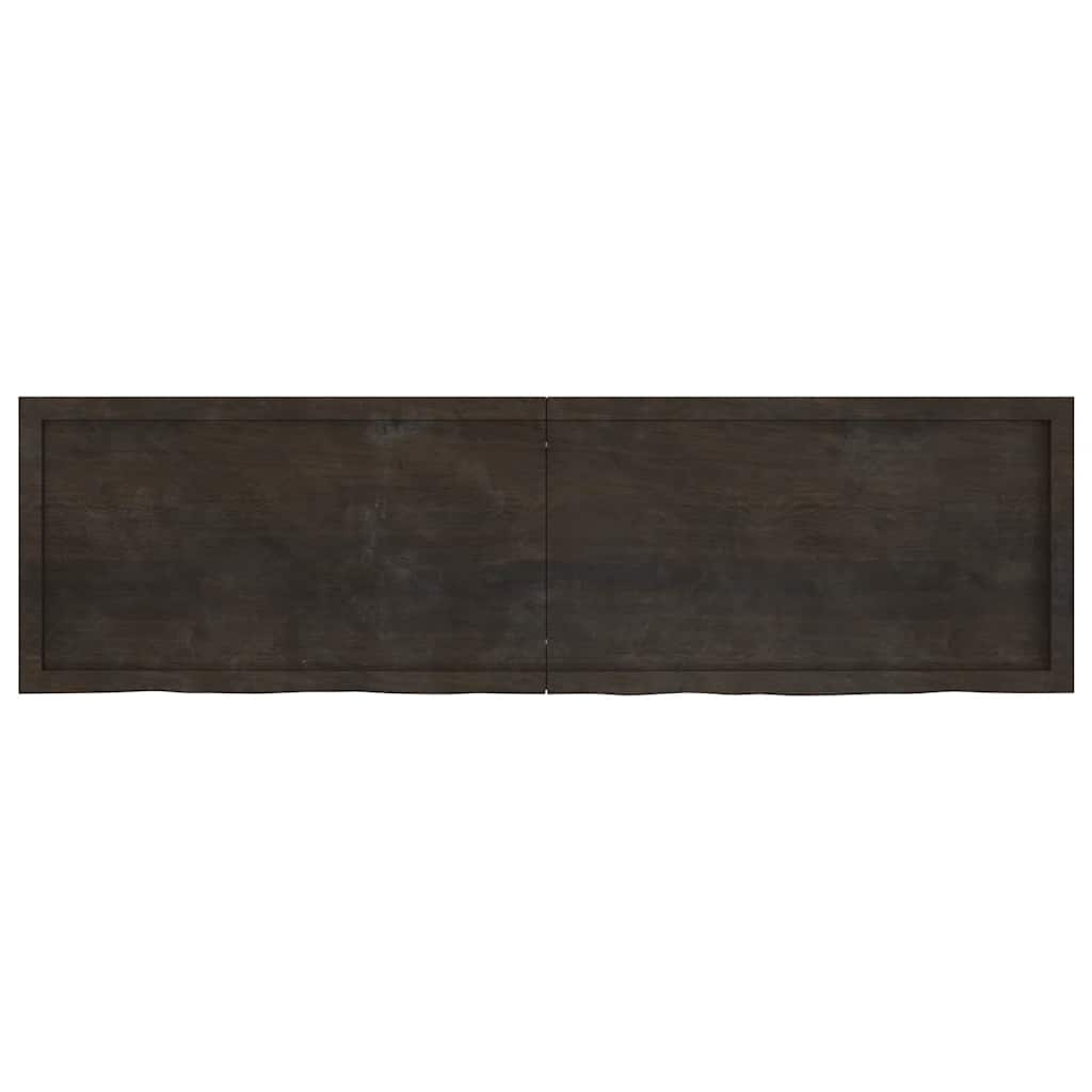 vidaXL Bathroom Countertop Dark Brown 180x50x(2-6) cm Treated Solid Wood