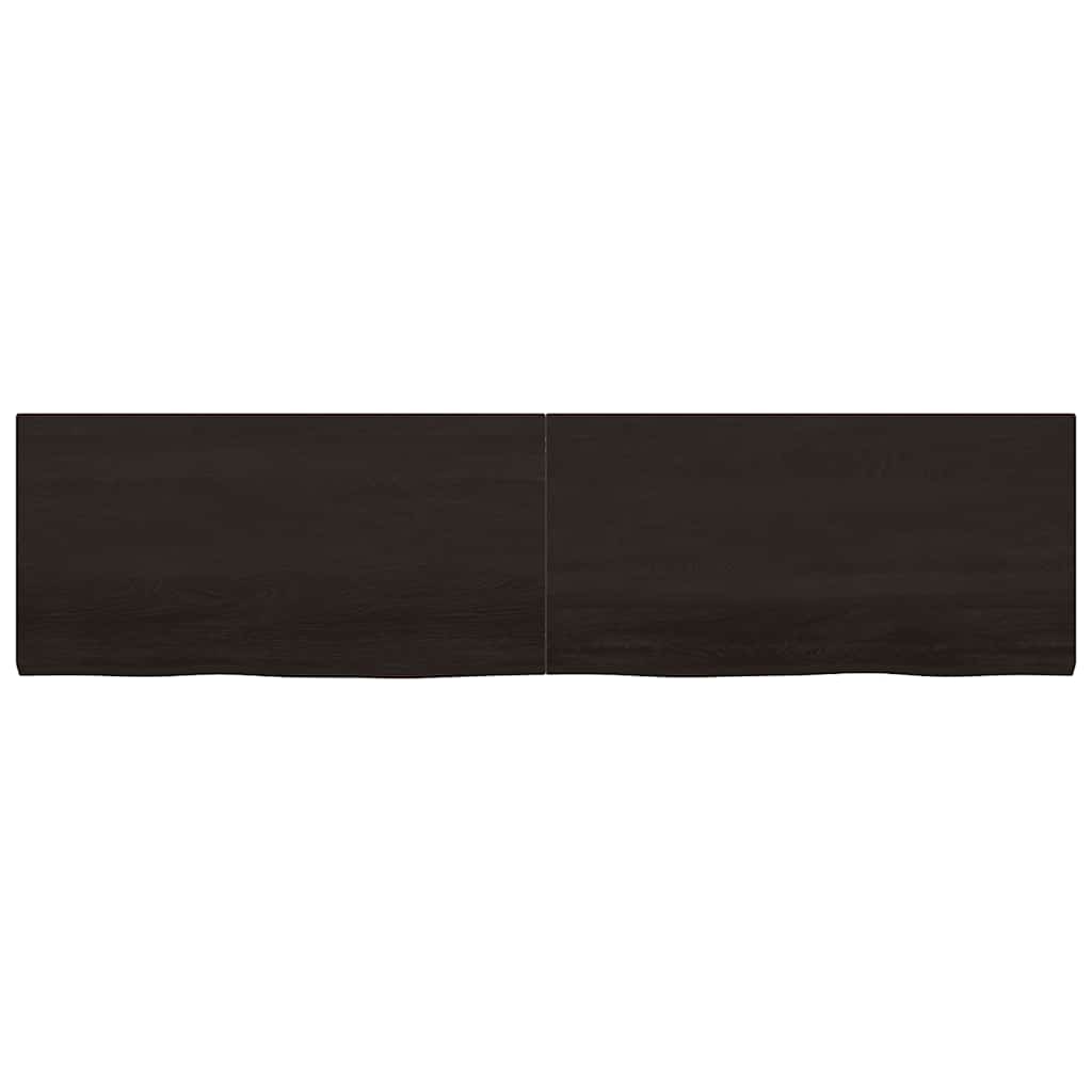vidaXL Bathroom Countertop Dark Brown 200x50x(2-4) cm Treated Solid Wood