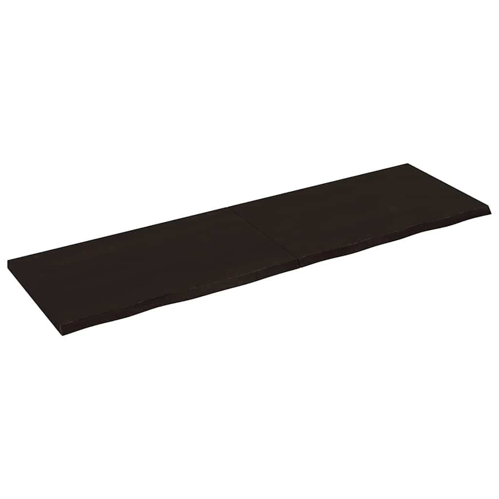 vidaXL Bathroom Countertop Dark Brown 200x60x(2-4) cm Treated Solid Wood