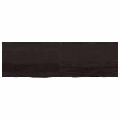 vidaXL Bathroom Countertop Dark Brown 200x60x(2-4) cm Treated Solid Wood