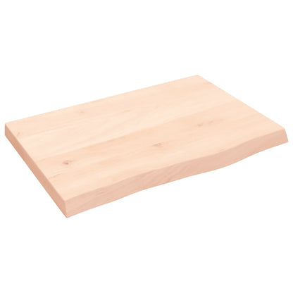 vidaXL Table Top 60x40x(2-4) cm Untreated Solid Wood Oak