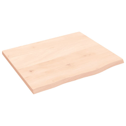 vidaXL Table Top 60x50x2 cm Untreated Solid Wood Oak