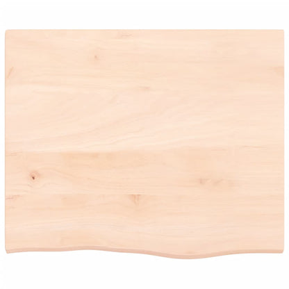 vidaXL Table Top 60x50x2 cm Untreated Solid Wood Oak