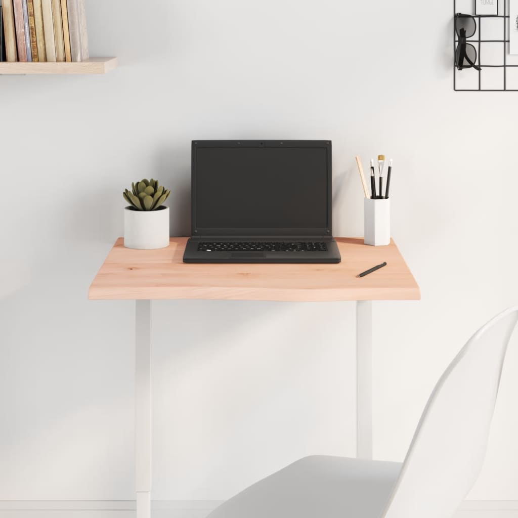 vidaXL Table Top 60x50x2 cm Untreated Solid Wood Oak