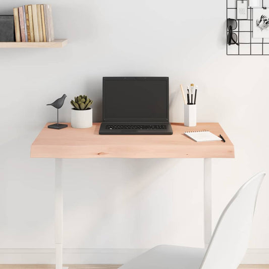 vidaXL Table Top 80x40x(2-6) cm Untreated Solid Wood Oak