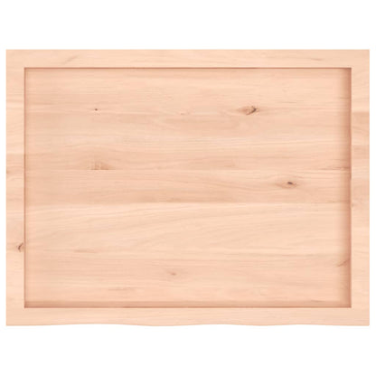 vidaXL Table Top 80x60x(2-6) cm Untreated Solid Wood Oak