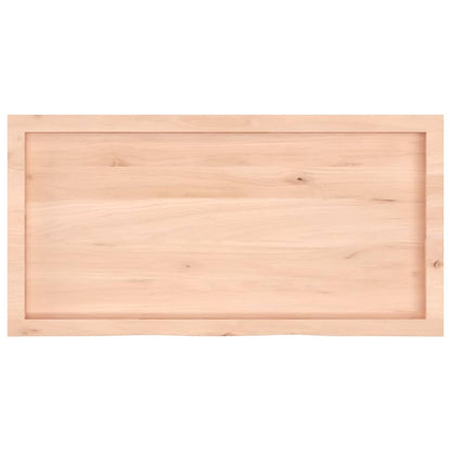 vidaXL Table Top 100x50x(2-6) cm Untreated Solid Wood Oak