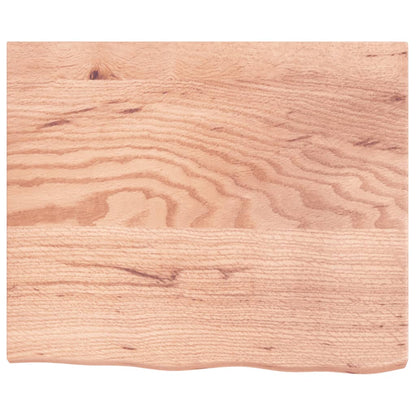 vidaXL Table Top Light Brown 60x50x(2-4) cm Treated Solid Wood Oak