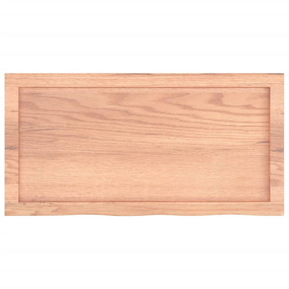 vidaXL Table Top Light Brown 80x40x(2-6) cm Treated Solid Wood Oak