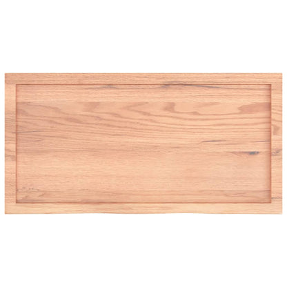 vidaXL Table Top Light Brown 100x50x(2-4) cm Treated Solid Wood Oak
