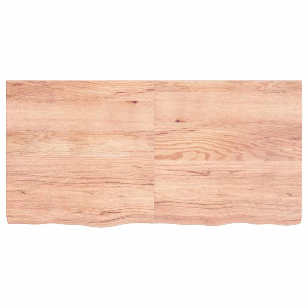 vidaXL Table Top Light Brown 120x60x(2-6) cm Treated Solid Wood Oak