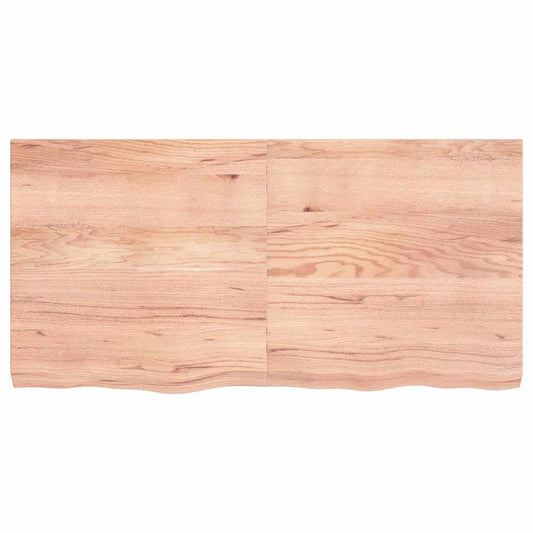 vidaXL Table Top Light Brown 120x60x(2-6) cm Treated Solid Wood Oak
