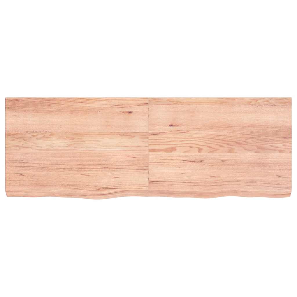 vidaXL Table Top Light Brown 140x50x(2-6) cm Treated Solid Wood Oak