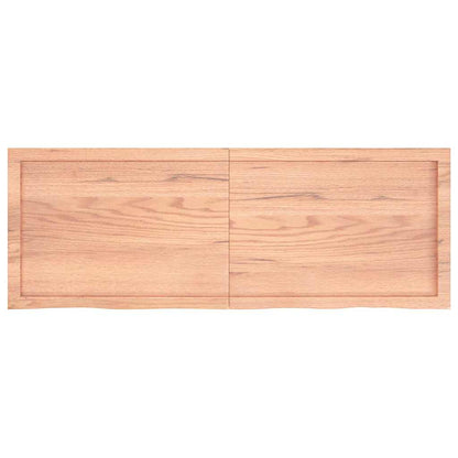 vidaXL Table Top Light Brown 140x50x(2-6) cm Treated Solid Wood Oak