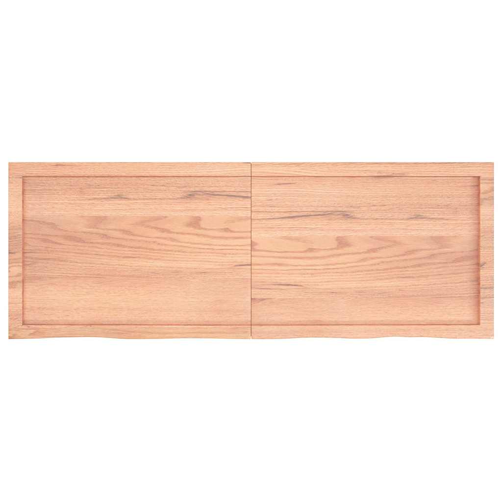 vidaXL Table Top Light Brown 140x50x(2-6) cm Treated Solid Wood Oak