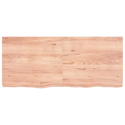 vidaXL Table Top Light Brown 140x60x(2-6) cm Treated Solid Wood Oak