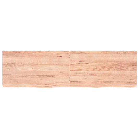 vidaXL Table Top Light Brown 180x50x(2-4) cm Treated Solid Wood Oak
