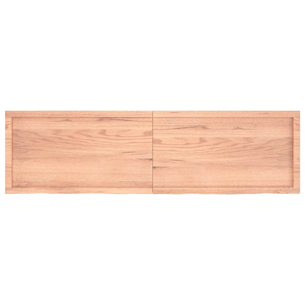 vidaXL Table Top Light Brown 180x50x(2-4) cm Treated Solid Wood Oak