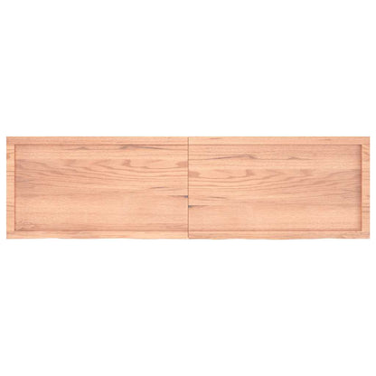 vidaXL Table Top Light Brown 180x50x(2-4) cm Treated Solid Wood Oak