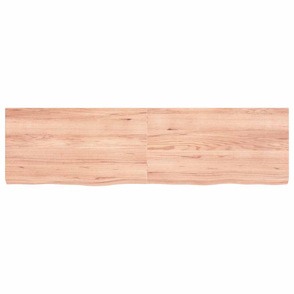 vidaXL Table Top Light Brown 180x50x(2-6) cm Treated Solid Wood Oak
