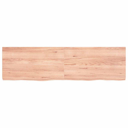 vidaXL Table Top Light Brown 180x50x(2-6) cm Treated Solid Wood Oak