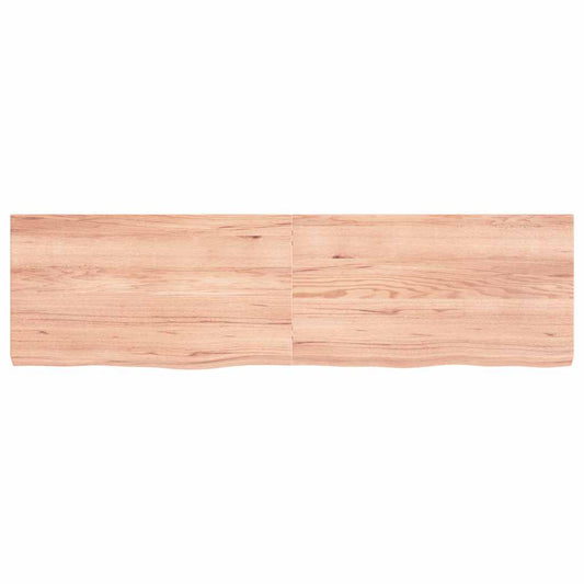 vidaXL Table Top Light Brown 180x50x(2-6) cm Treated Solid Wood Oak