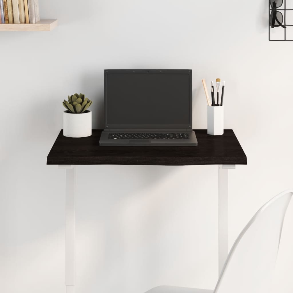 vidaXL Table Top Dark Brown 60x40x2 cm Treated Solid Wood Oak