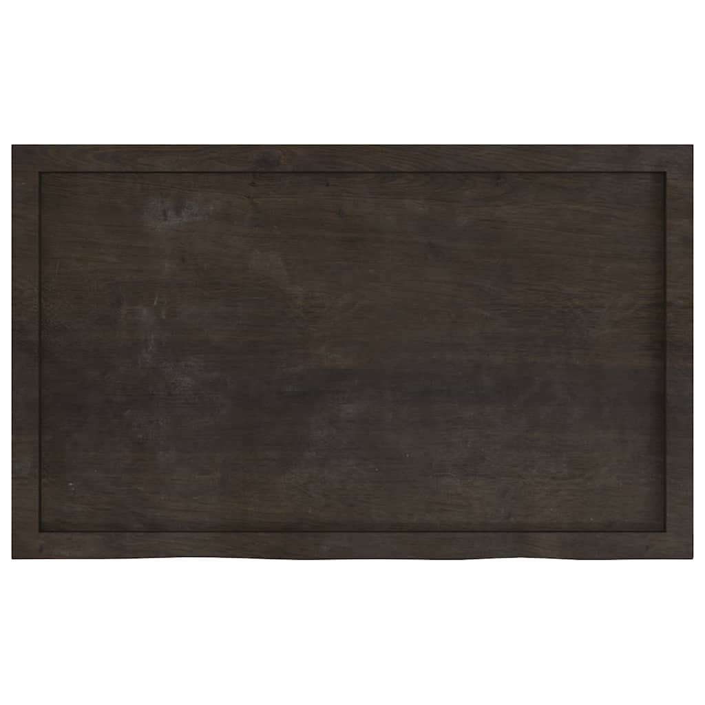 vidaXL Table Top Dark Brown 100x60x(2-6) cm Treated Solid Wood Oak