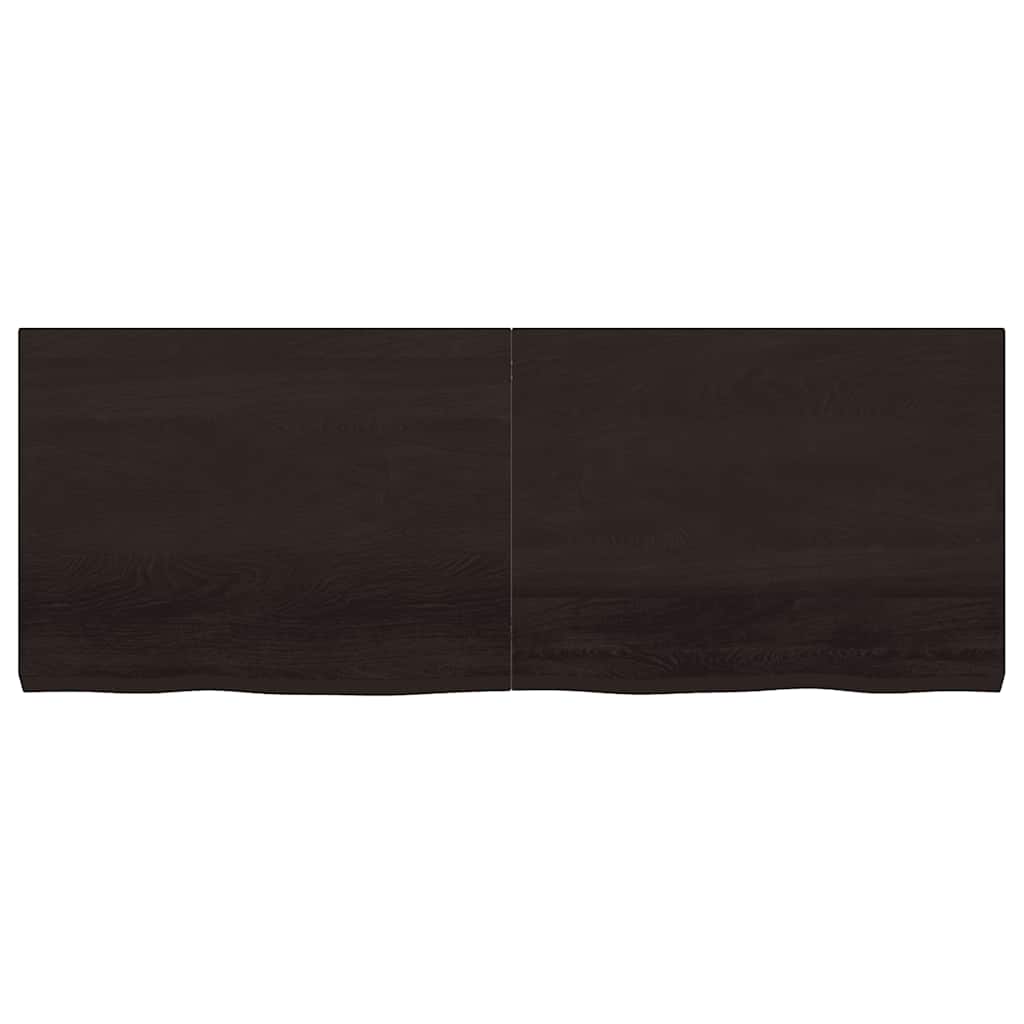 vidaXL Table Top Dark Brown 160x60x(2-6) cm Treated Solid Wood Oak