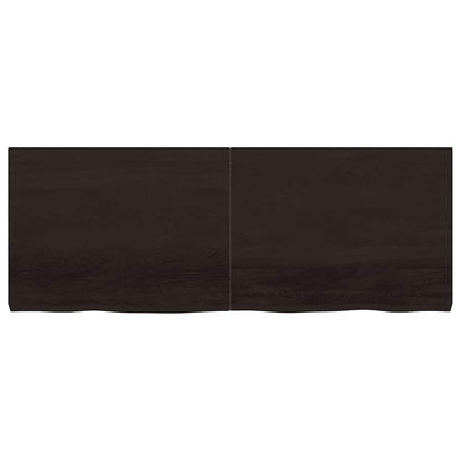 vidaXL Table Top Dark Brown 160x60x(2-6) cm Treated Solid Wood Oak