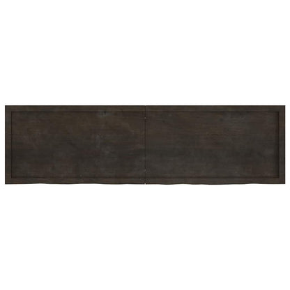 vidaXL Table Top Dark Brown 180x50x(2-6) cm Treated Solid Wood Oak