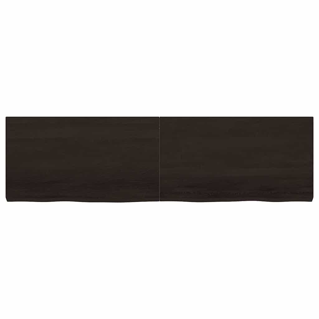vidaXL Table Top Dark Brown 180x50x(2-6) cm Treated Solid Wood Oak