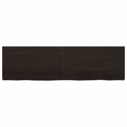 vidaXL Table Top Dark Brown 180x50x(2-6) cm Treated Solid Wood Oak