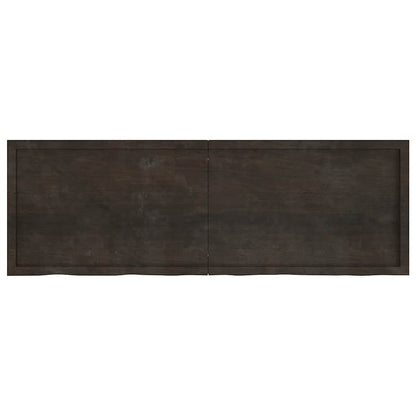 vidaXL Table Top Dark Brown 180x60x(2-6) cm Treated Solid Wood Oak