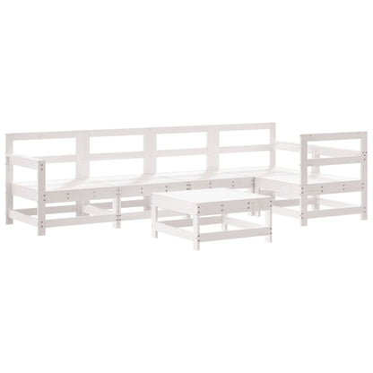 vidaXL Garden Lounge Set | White | Solid pine wood | Large |  Modular