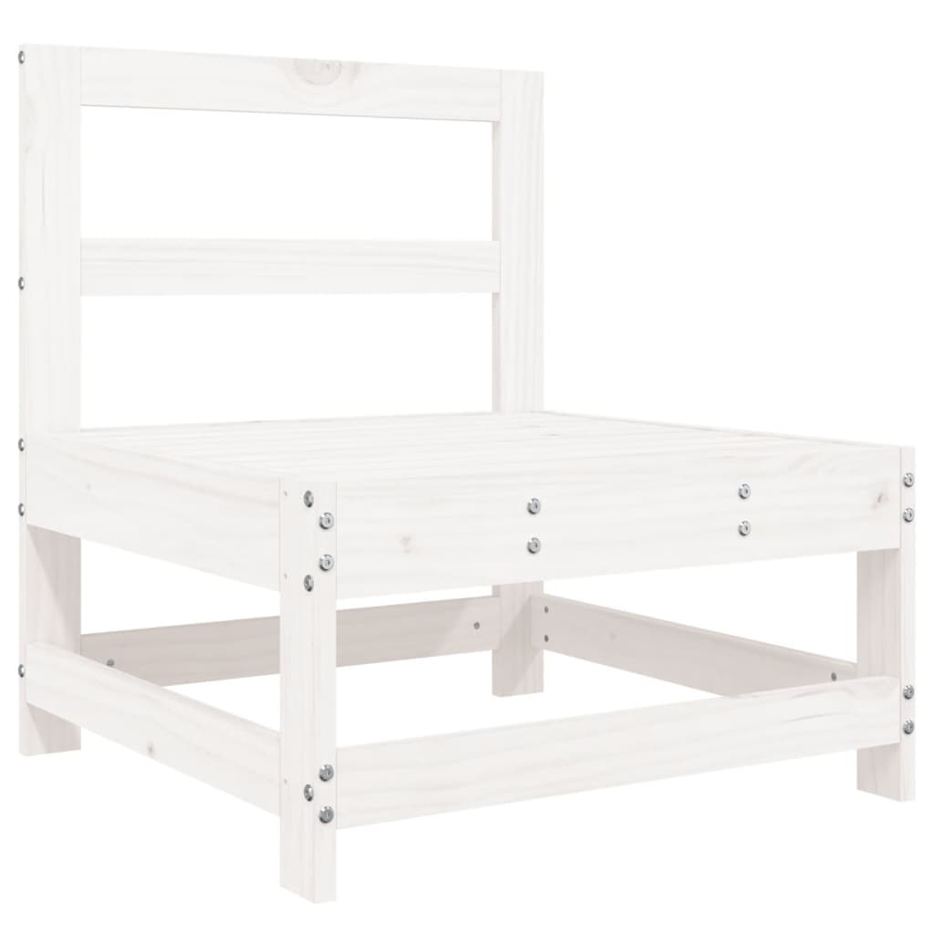 vidaXL Garden Lounge Set | White | Solid pine wood | Large |  Modular