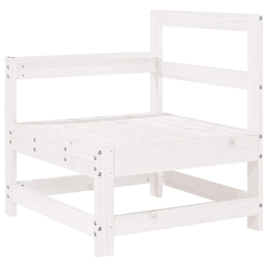 vidaXL 6 Piece Garden Lounge Set White Solid Wood Pine