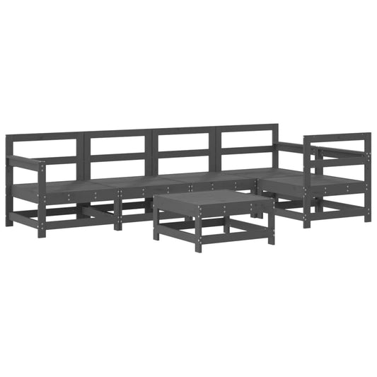 vidaXL Garden Lounge Set | Grey | Pine wood | Large | Modular