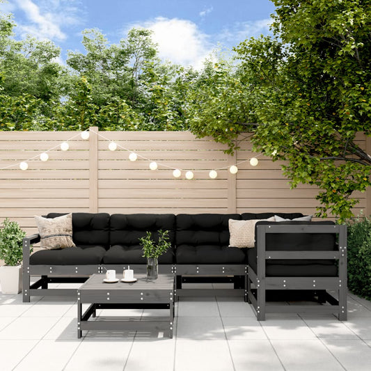 vidaXL Garden Lounge Set | Grey | Pine wood | Large | Modular