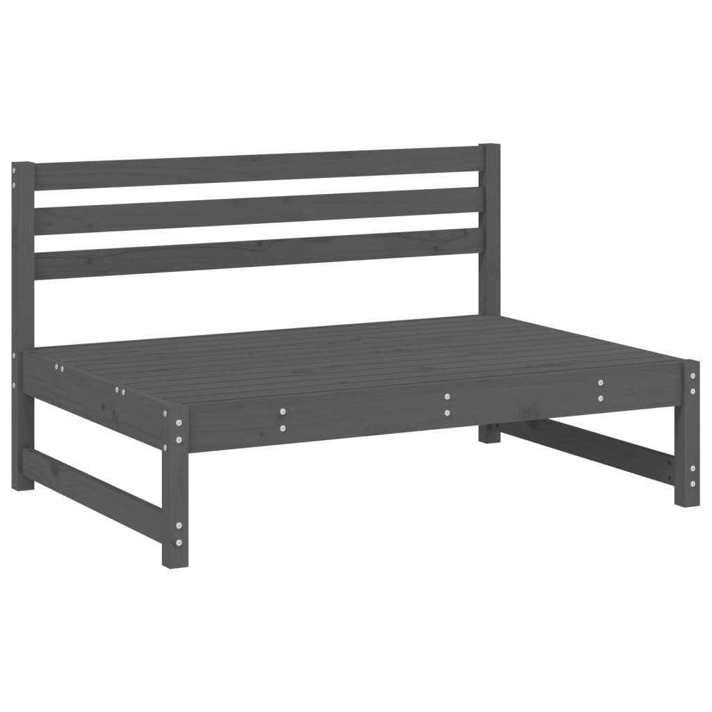 vidaXL 4 Piece Garden Lounge Set Grey Solid Wood Pine