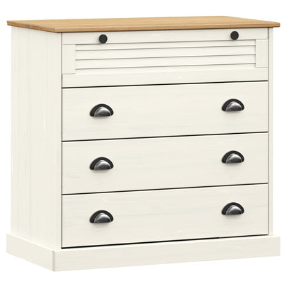 vidaXL Chest of Drawers VIGO White 80x40x76 cm Solid Wood Pine