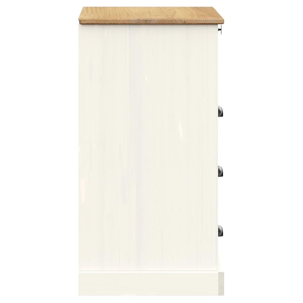 vidaXL Chest of Drawers VIGO White 80x40x76 cm Solid Wood Pine