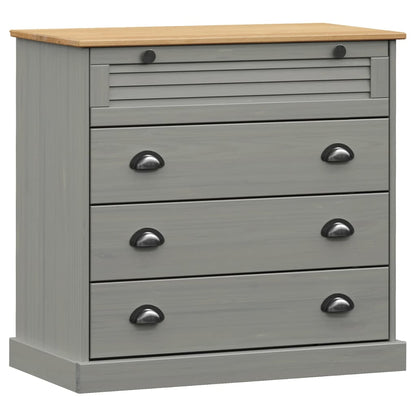 vidaXL Chest of Drawers VIGO Grey 80x40x76 cm Solid Wood Pine